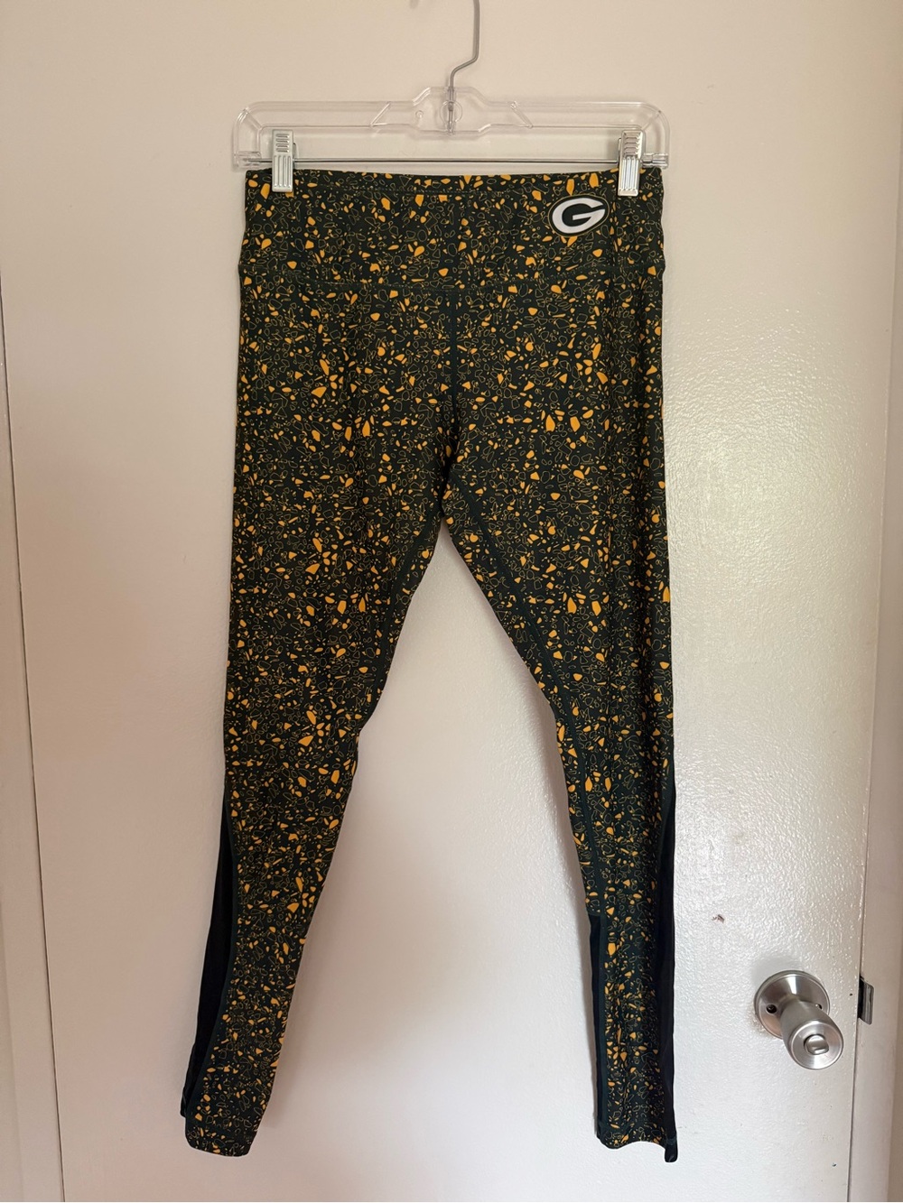 Green Bay Packers Official NFL Women’s Leggings Green Gold Printed